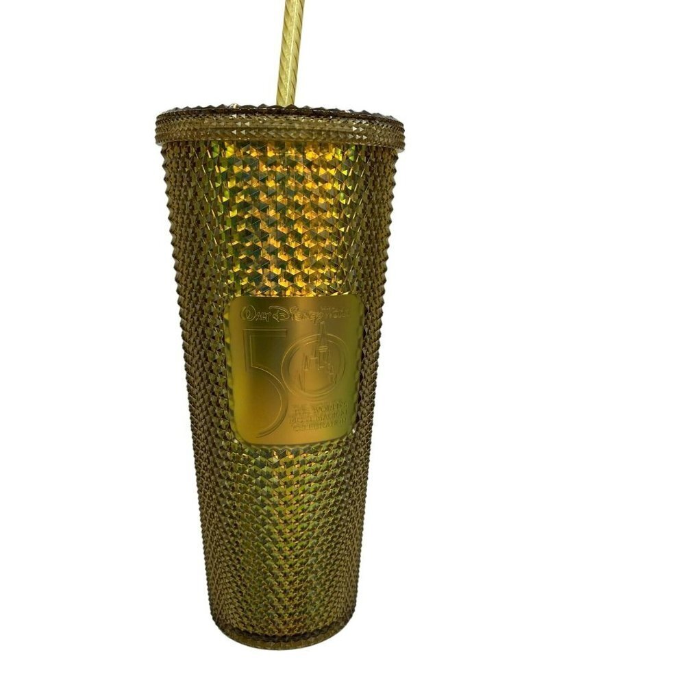 Starbucks Walt Disney World Exclusive‎ 50th Anniversary Gold Geometric Tumbler - Picture 2 of 12